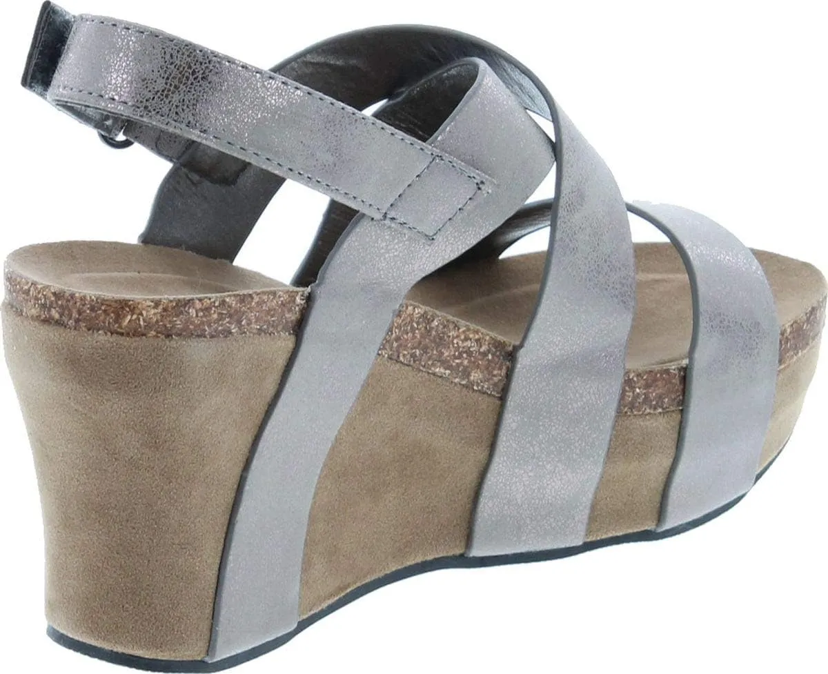 Pierre Dumas Women's Hester-5 Vegan Leather Strappy Wedge Sandals
