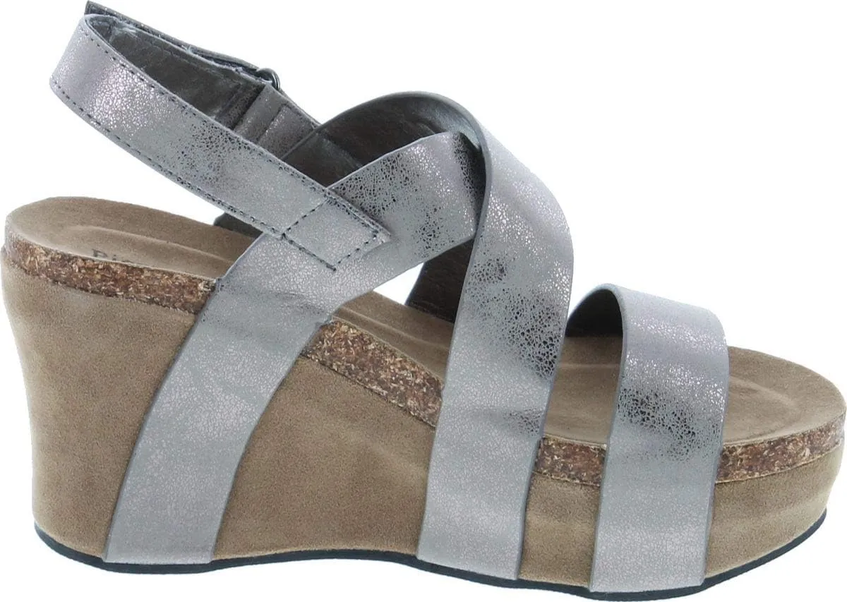Pierre Dumas Women's Hester-5 Vegan Leather Strappy Wedge Sandals