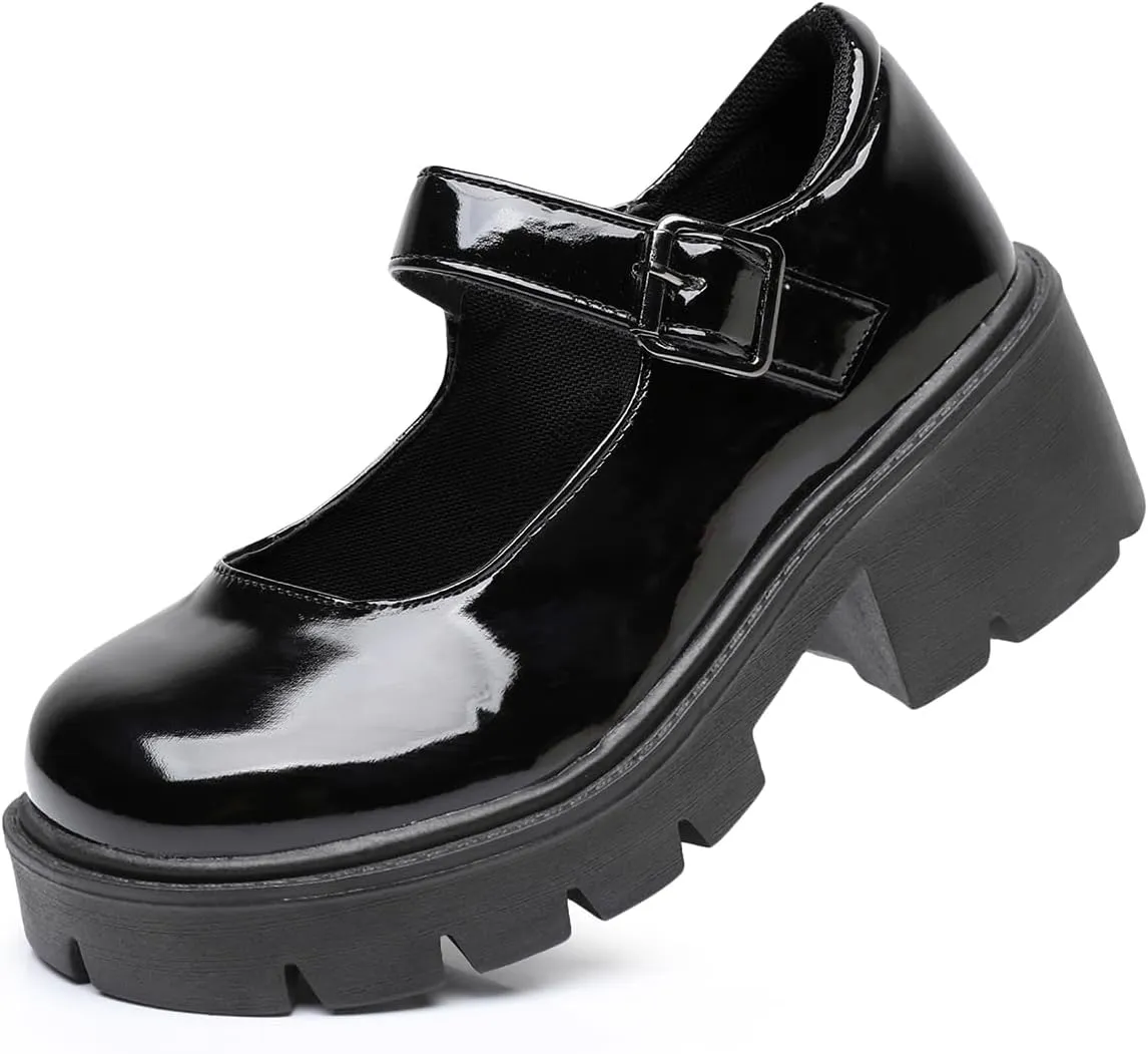 Platform Pumps Womens Gothic Lolita Shoes Mary Janes Ankle Strap Wedges Shoes