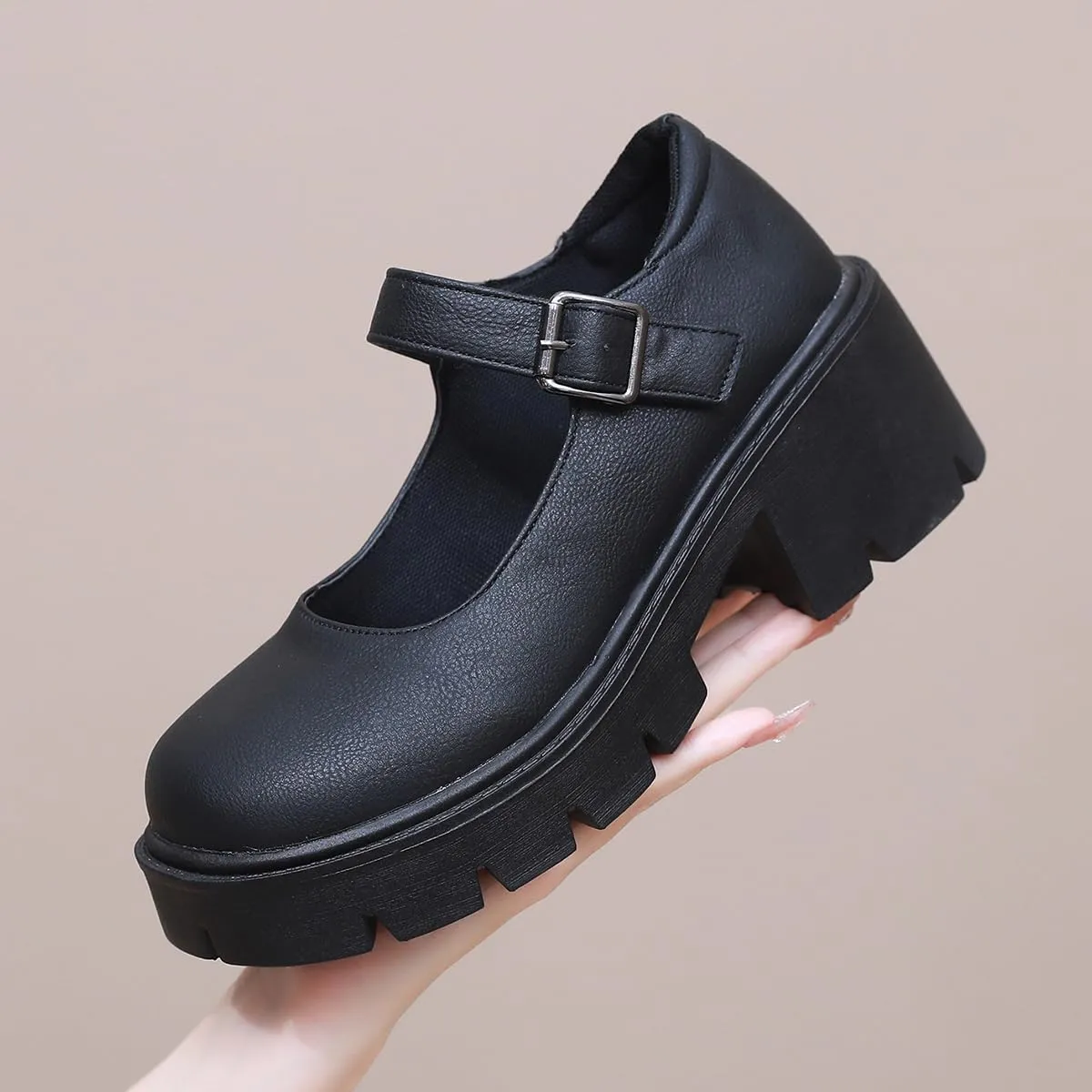 Platform Pumps Womens Gothic Lolita Shoes Mary Janes Ankle Strap Wedges Shoes