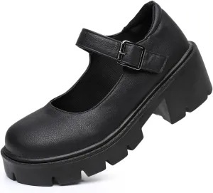 Platform Pumps Womens Gothic Lolita Shoes Mary Janes Ankle Strap Wedges Shoes