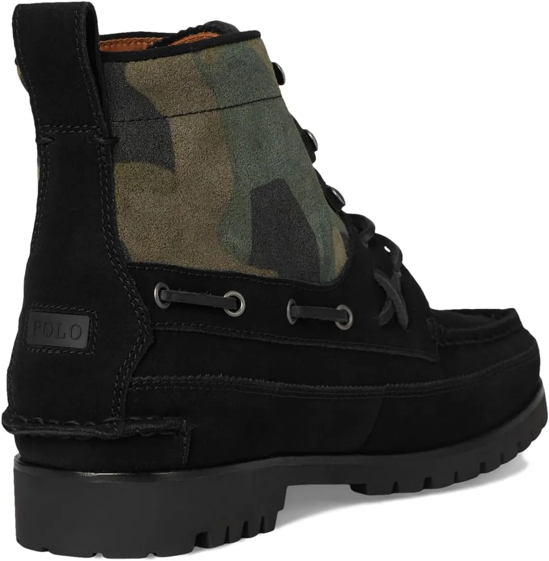 POLO RALPH LAUREN Men's Ranger Mid Camo Suede Boot Combat