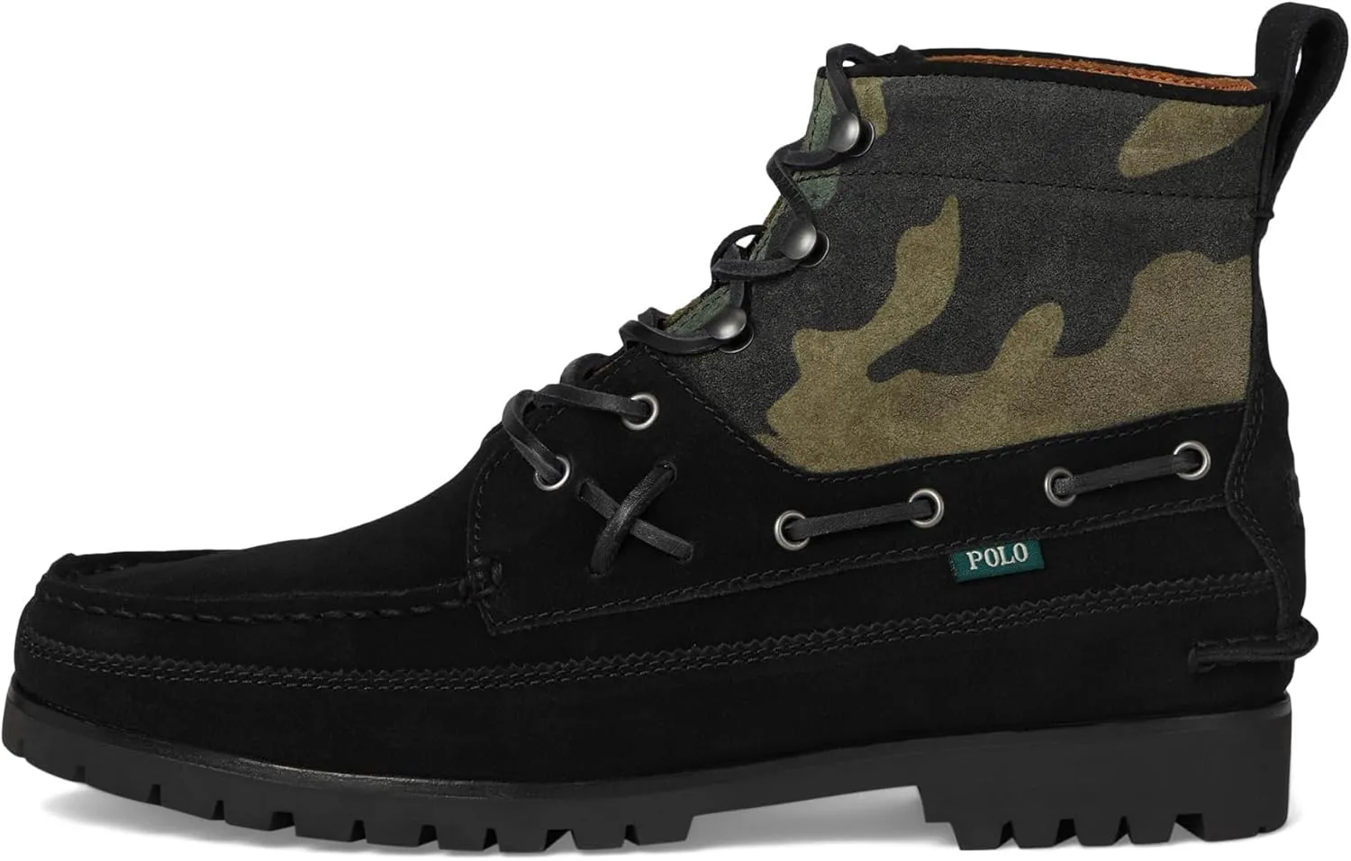 POLO RALPH LAUREN Men's Ranger Mid Camo Suede Boot Combat
