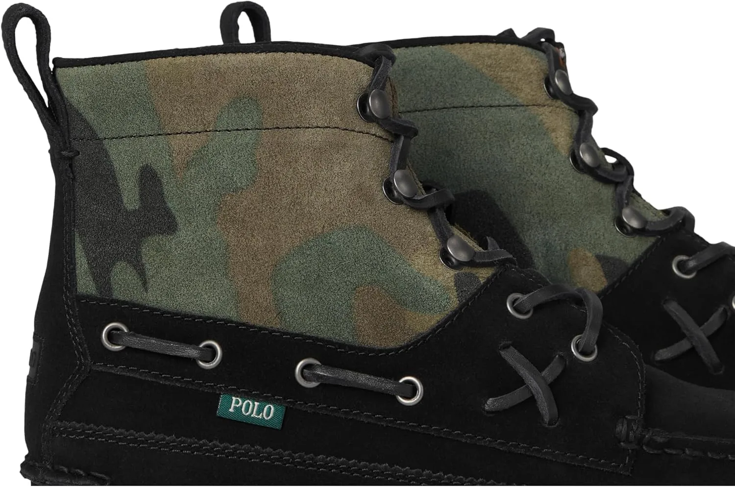 POLO RALPH LAUREN Men's Ranger Mid Camo Suede Boot Combat