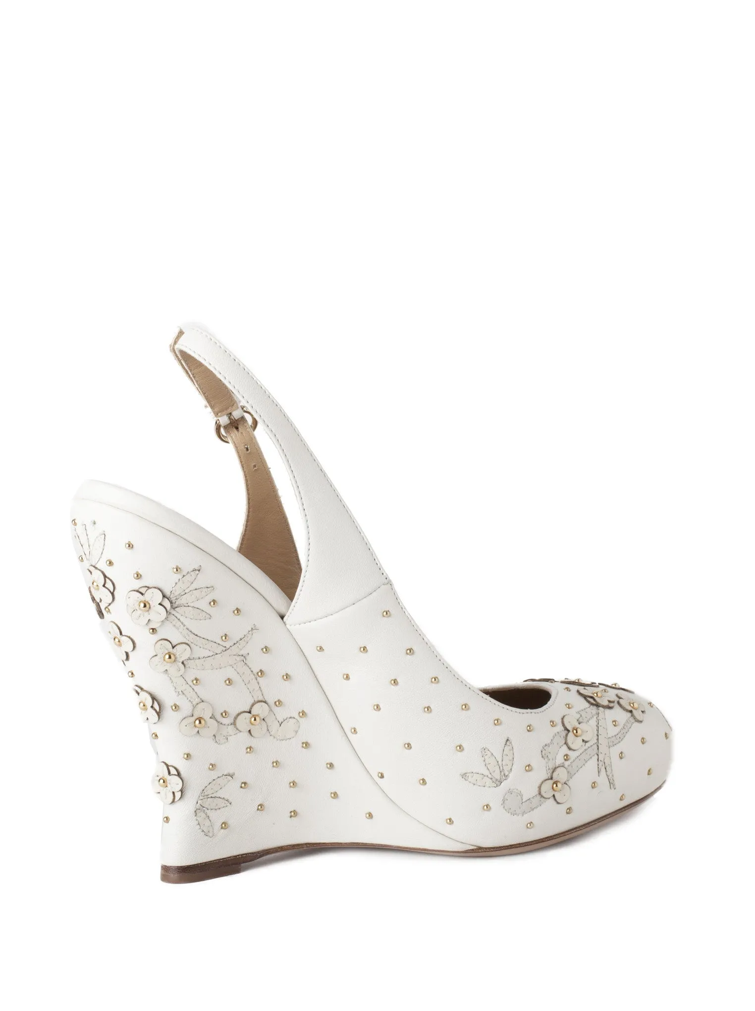 Pretty Flowers Slingback Wedges