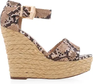 Privileged Lemon Drop Modena Ankle Buckle High Heel Wedges for Women