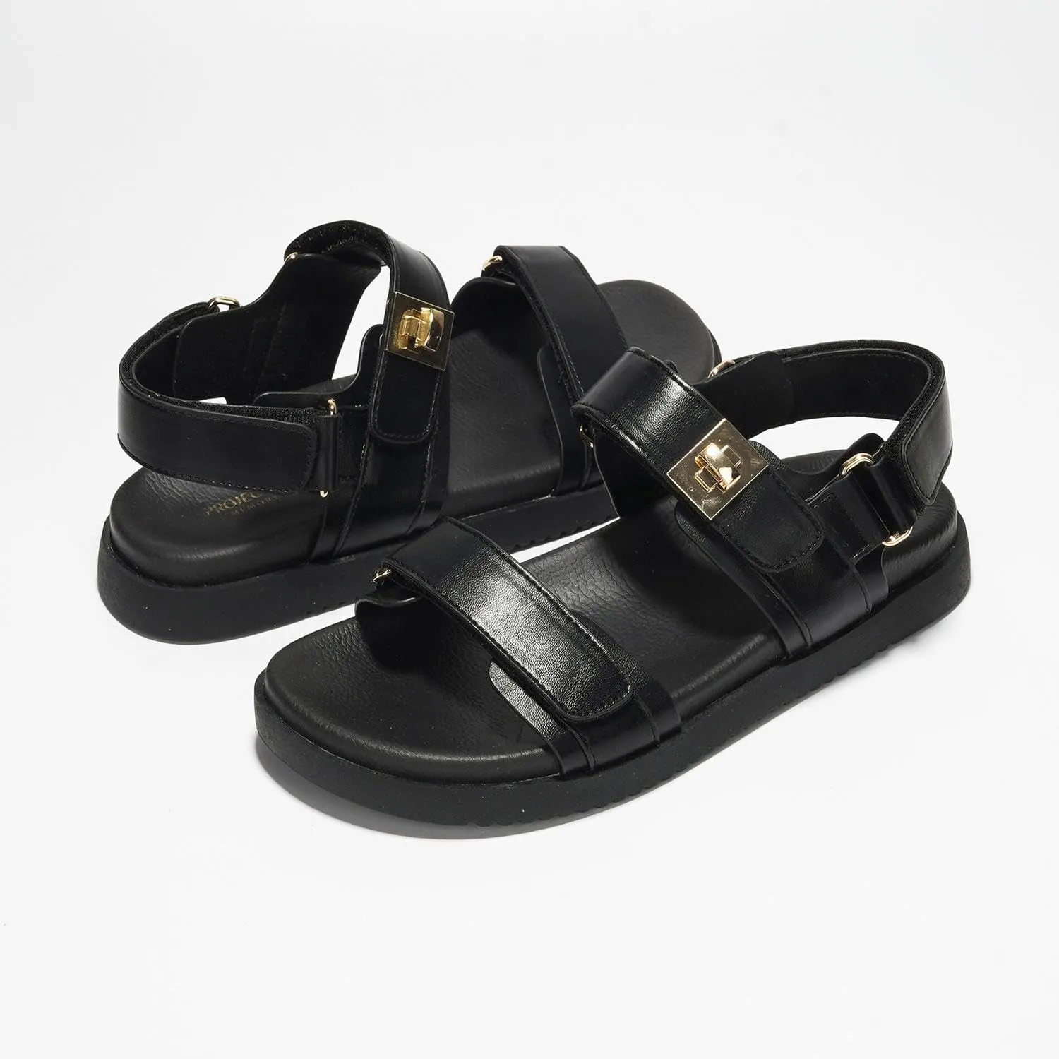 Project Cloud Genuine Leather Platform Sandals Women Footwear - Comfortable and Adjustable Summer Sandals for Women 2025 - Memory Foam and Non-Slip Slingback Beach Slides (Mona)