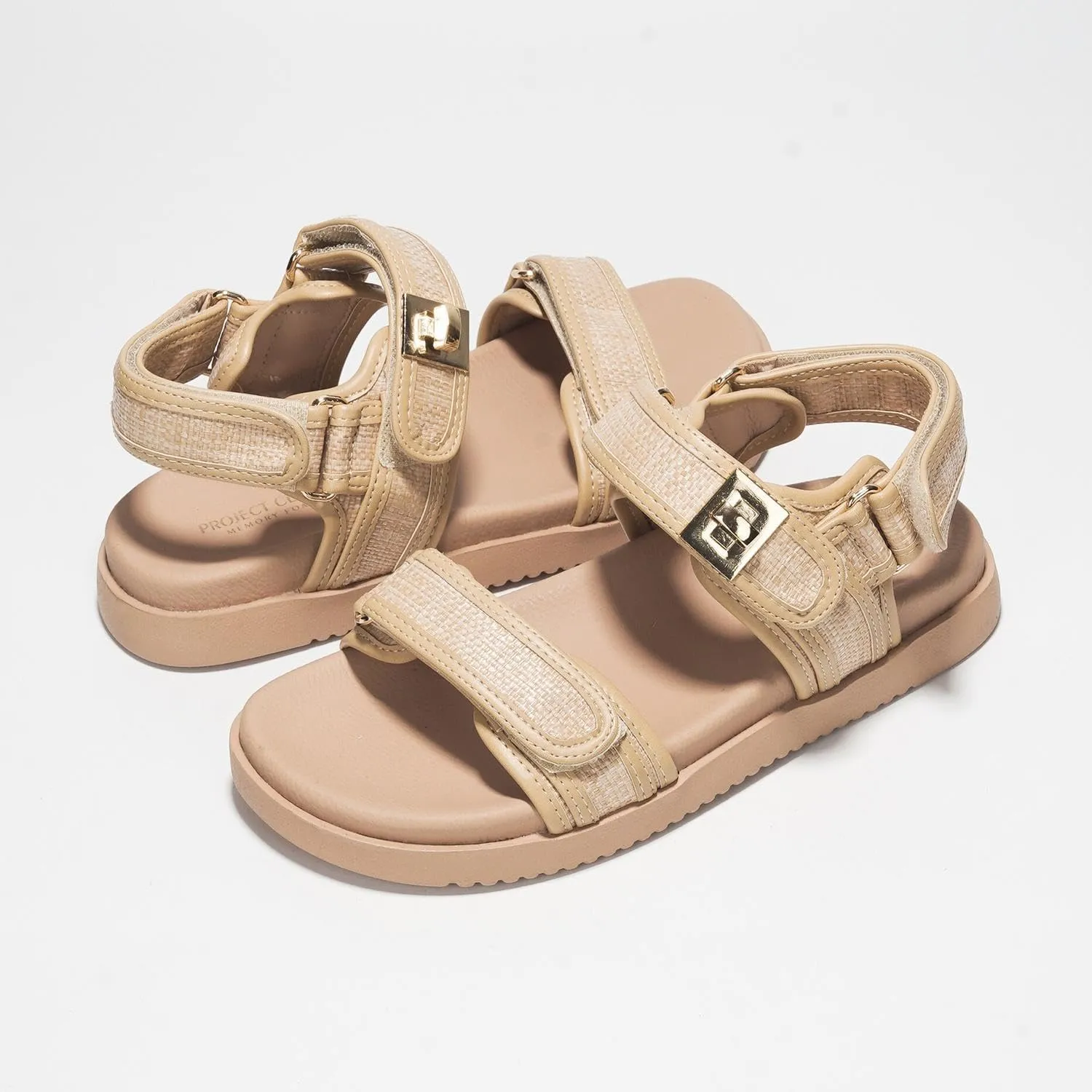 Project Cloud Genuine Leather Platform Sandals Women Footwear - Comfortable and Adjustable Summer Sandals for Women 2025 - Memory Foam and Non-Slip Slingback Beach Slides (Mona)