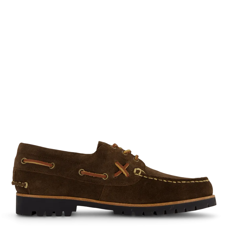 Ranger Suede Boat Shoe Chocolate Brown
