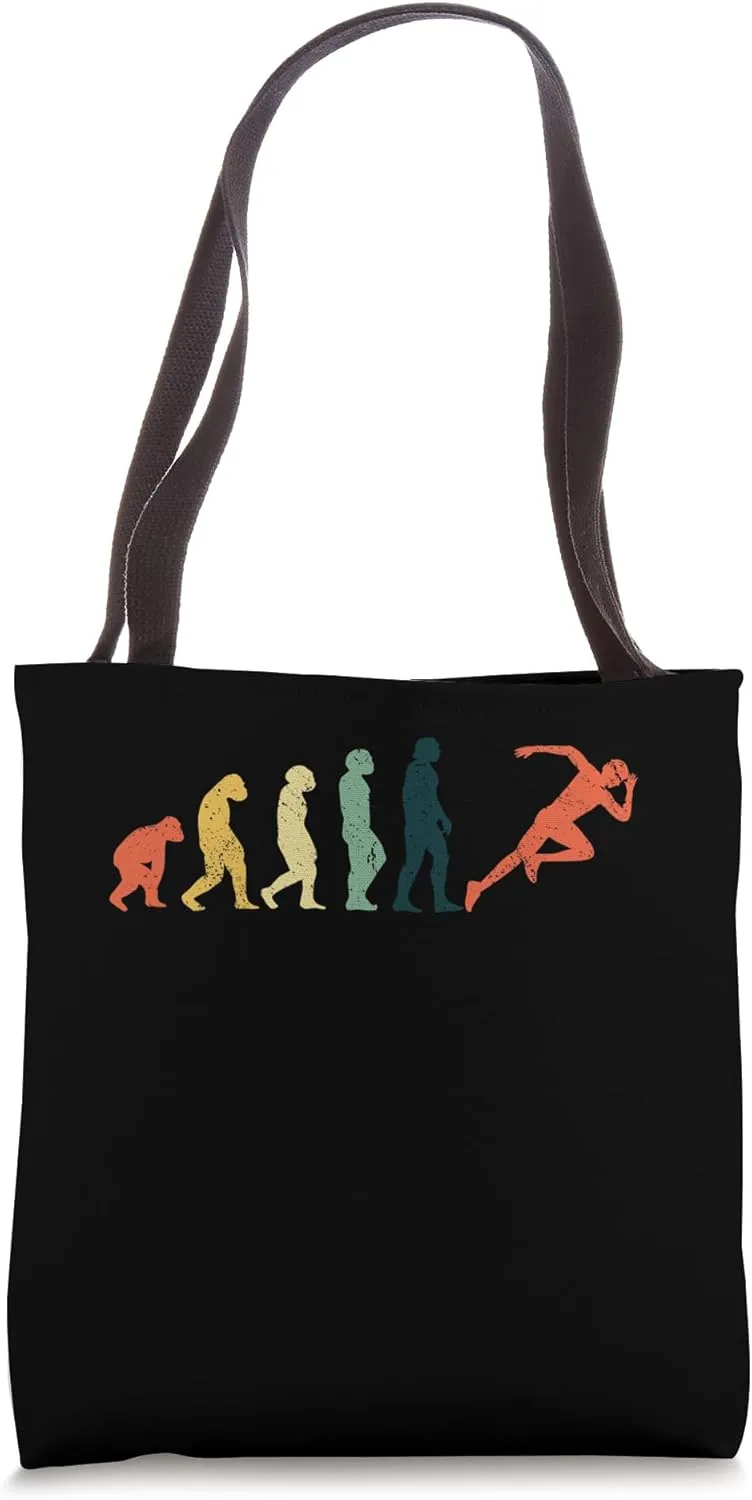 Retro Evolution Running To Modern Man Monkey Run Ape Runners Tote Bag