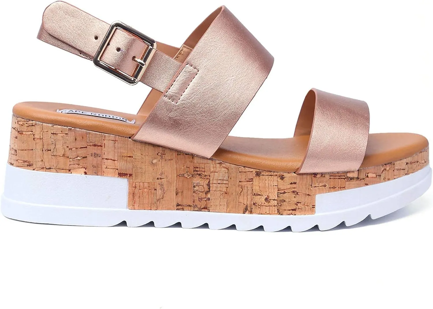 REVOL Women's Open Toe Ankle Strap Casual Flatform Platform Sandals