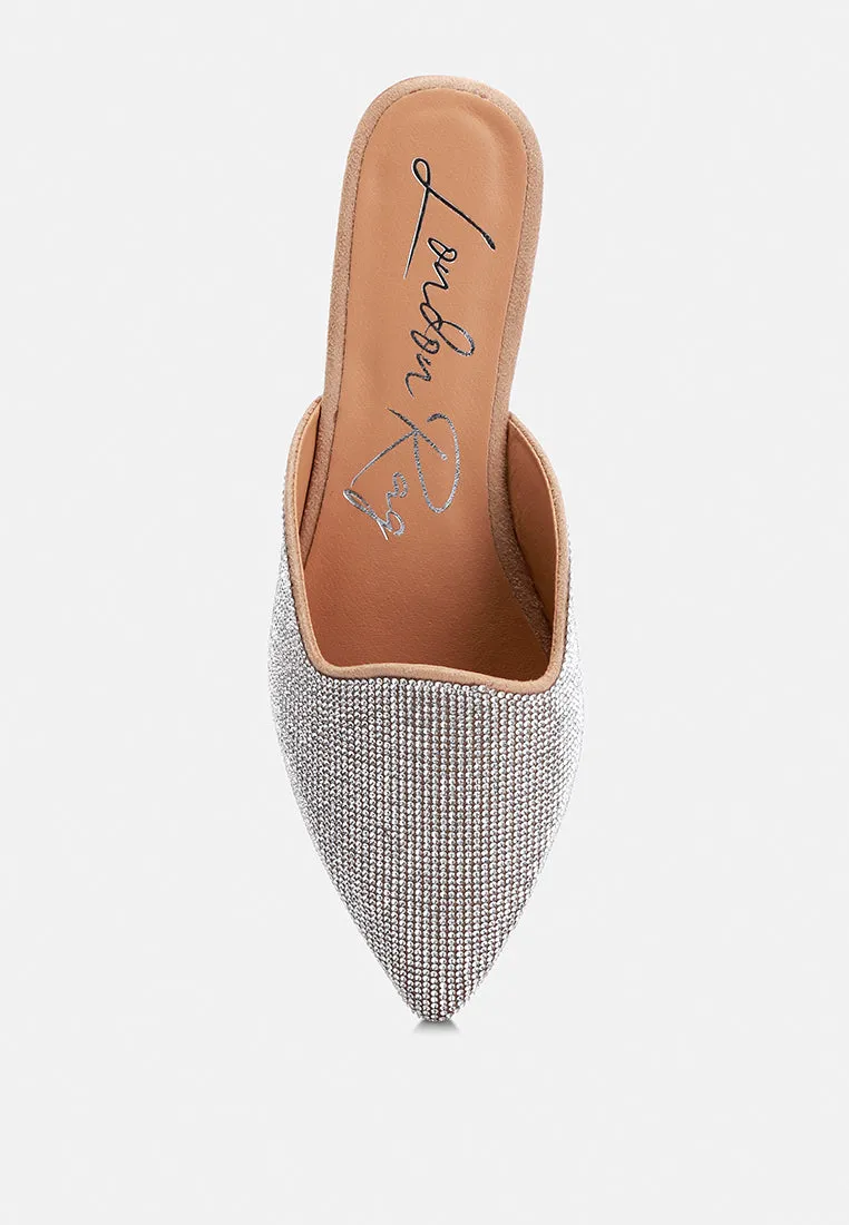 Rhinestones Mules By Ruw