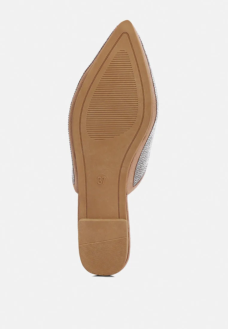 Rhinestones Mules By Ruw