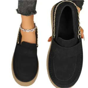 Round Toe Platform Loafers