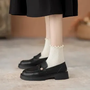 Round Toe Platform Loafers