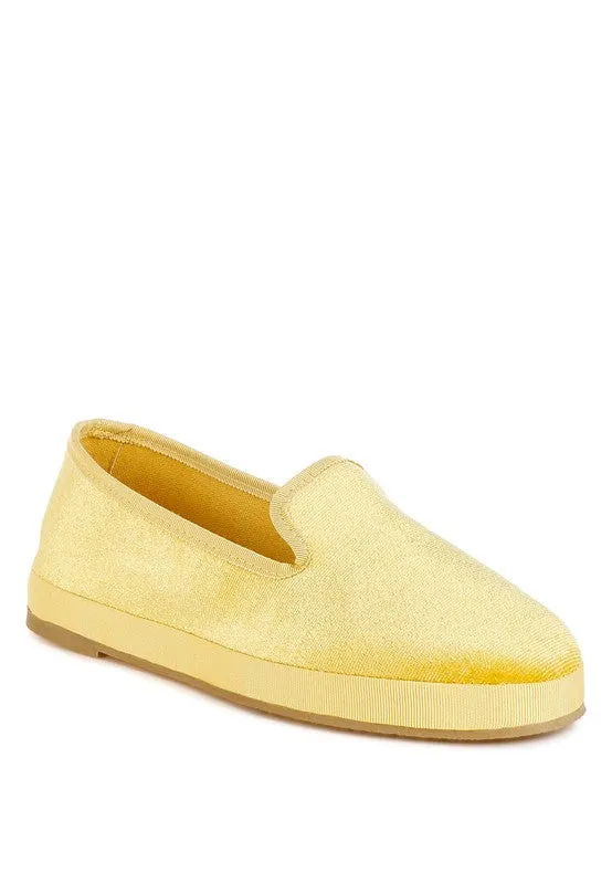Saba Velvet Round Toe Slip-On Loafers