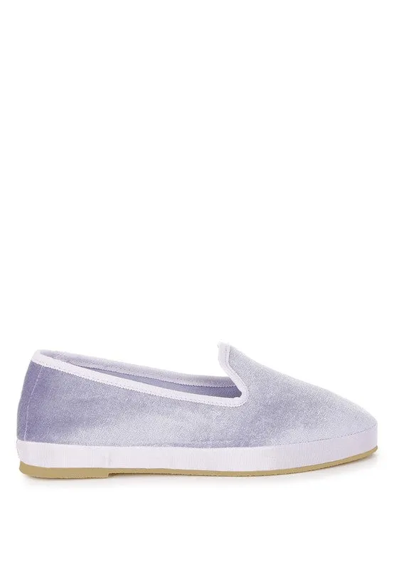 Saba Velvet Round Toe Slip-On Loafers