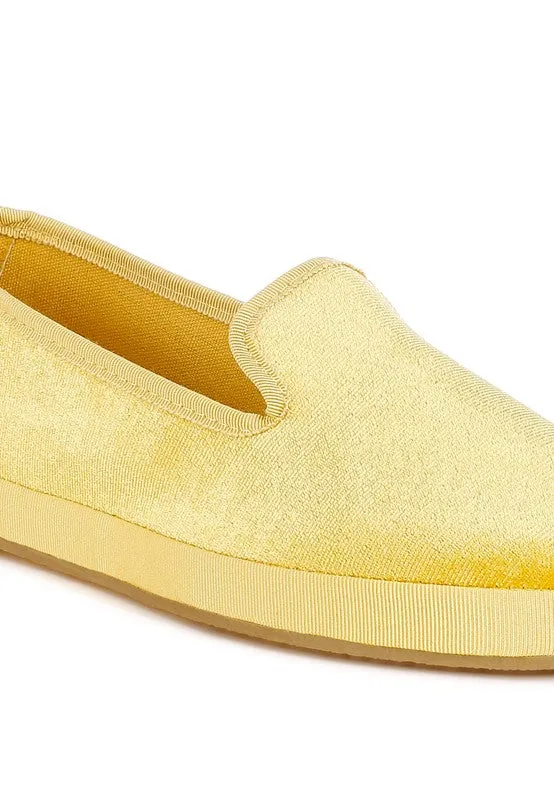 Saba Velvet Round Toe Slip-On Loafers