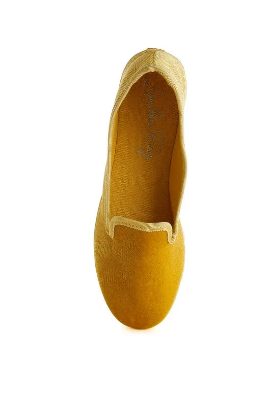 Saba Velvet Round Toe Slip-On Loafers
