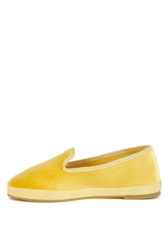 Saba Velvet Round Toe Slip-On Loafers