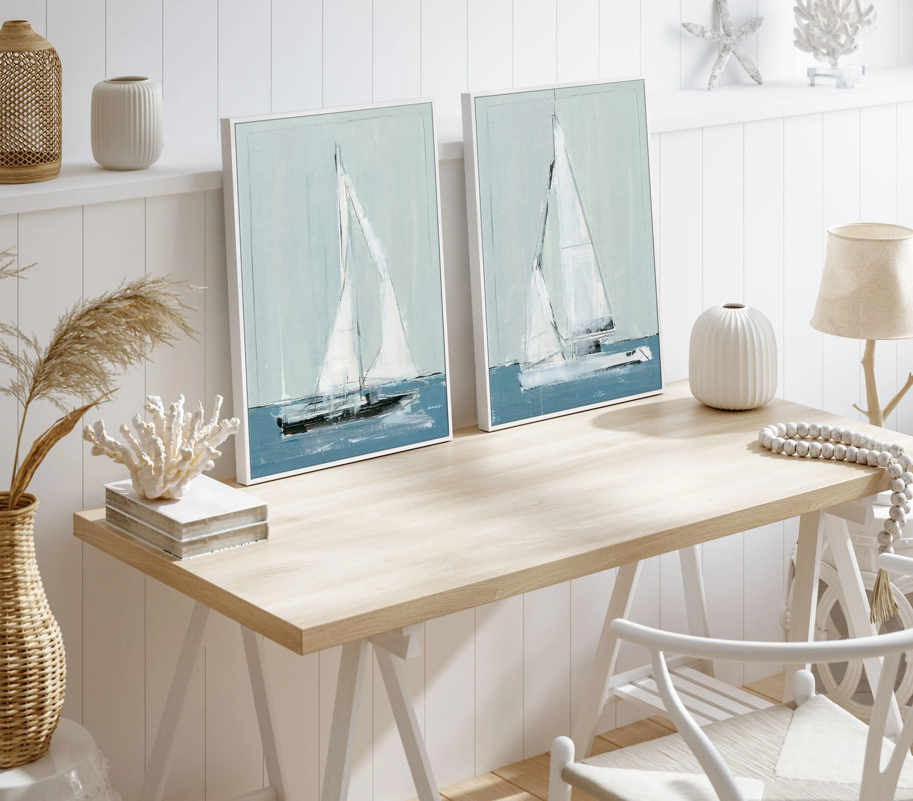 Sailing I | Framed Canvas Art Print