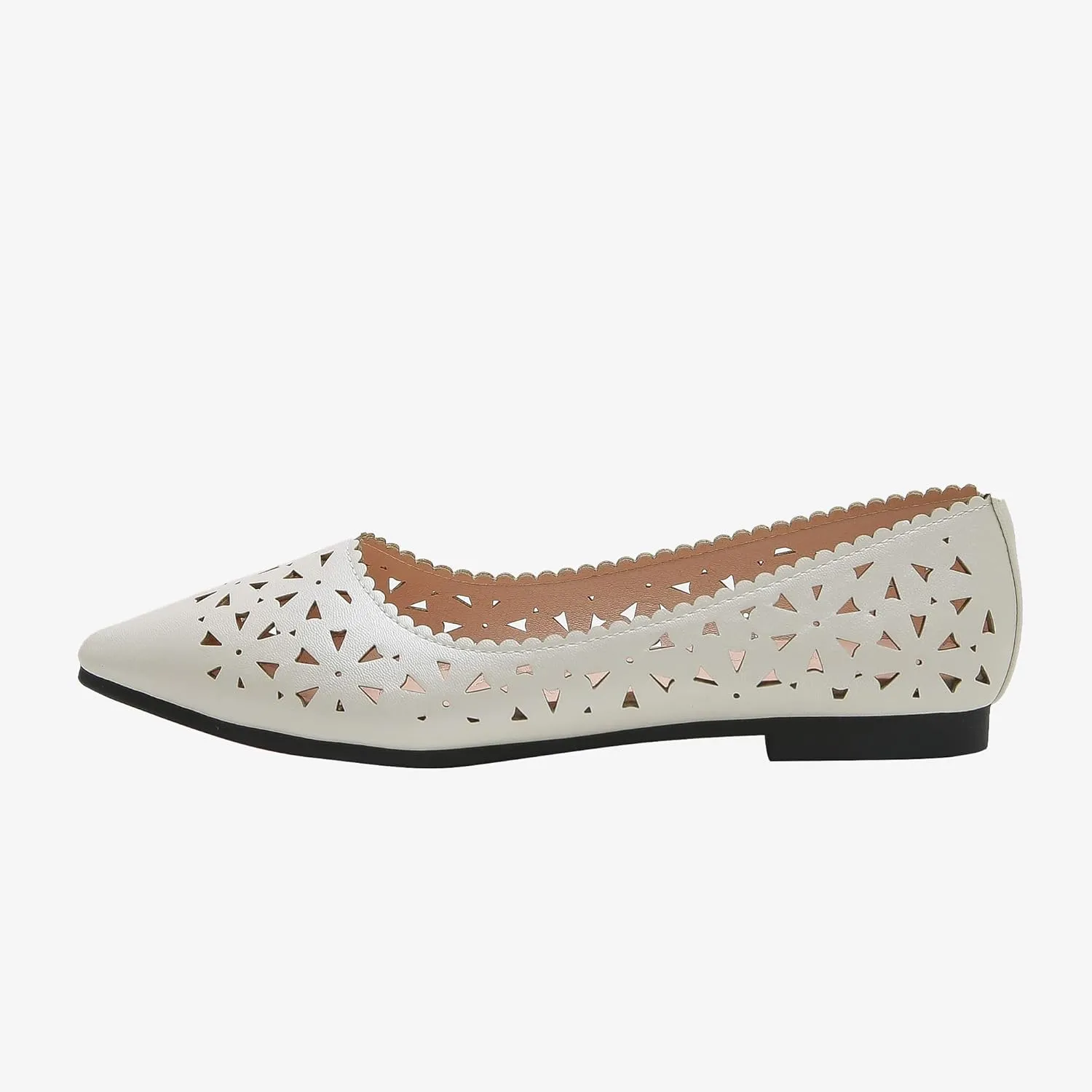 SAILING LU Flats Shoes for Women Breathable Sandals Women's Flats Pointed Toe Loafers with Eyelets