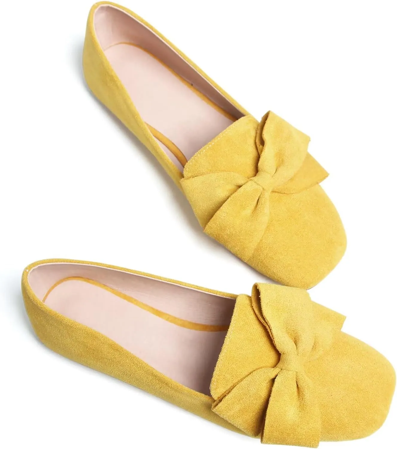 SAILING LU Womens Bowknot Pointed Toe Shoes Comfortable Ballet Flats Slip on Loafers Dressy Flats for Party