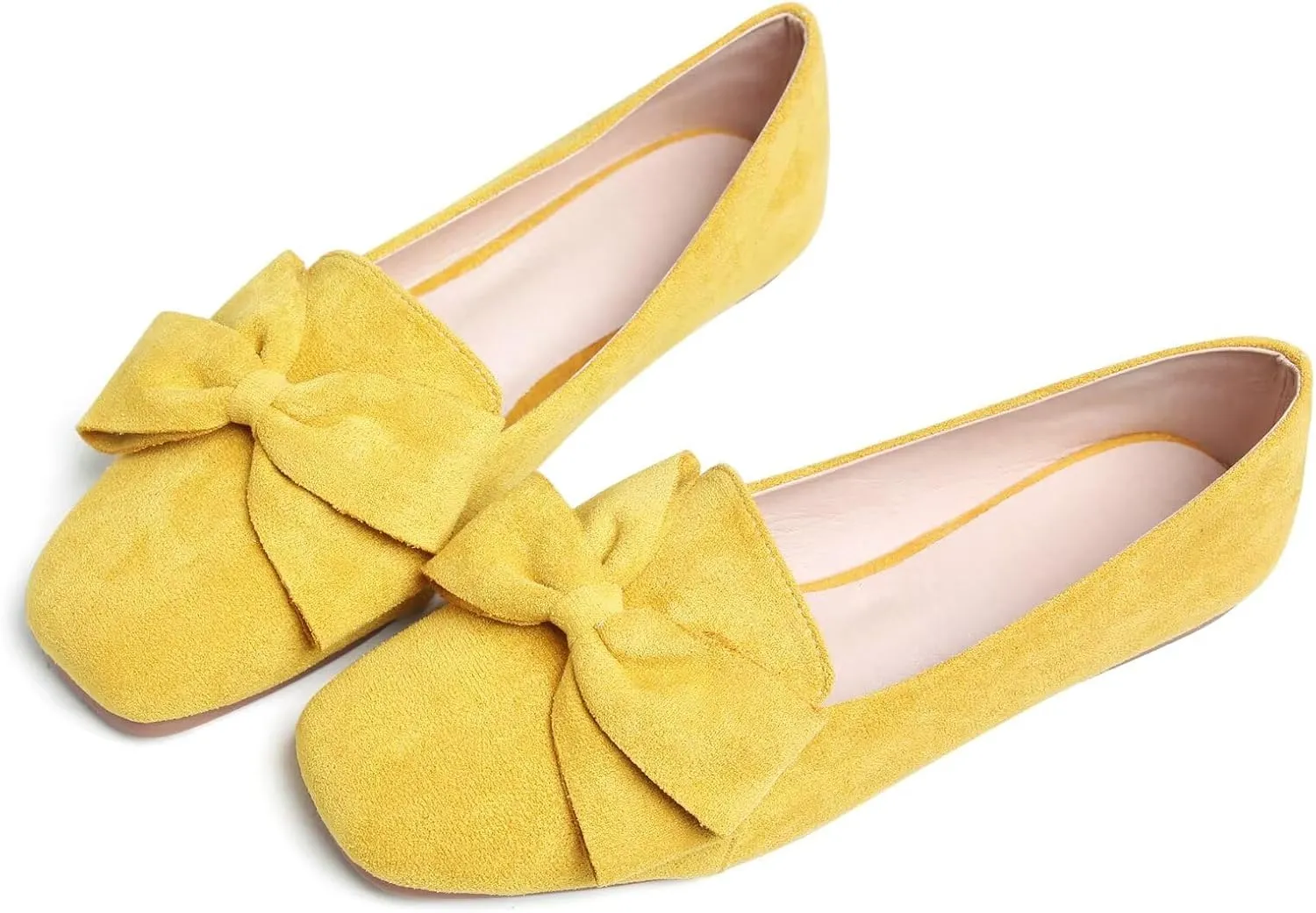 SAILING LU Womens Bowknot Pointed Toe Shoes Comfortable Ballet Flats Slip on Loafers Dressy Flats for Party