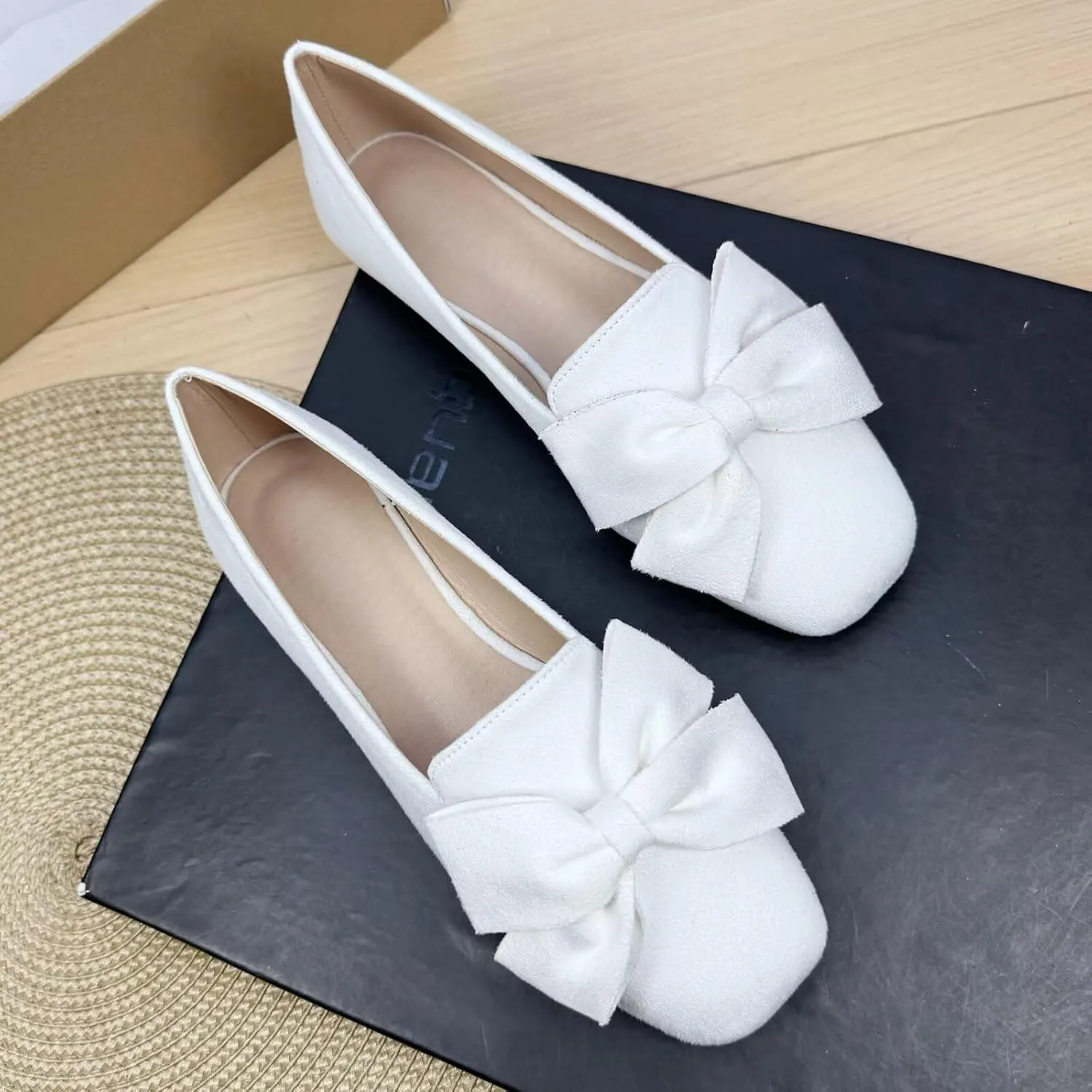 SAILING LU Womens Bowknot Pointed Toe Shoes Comfortable Ballet Flats Slip on Loafers Dressy Flats for Party