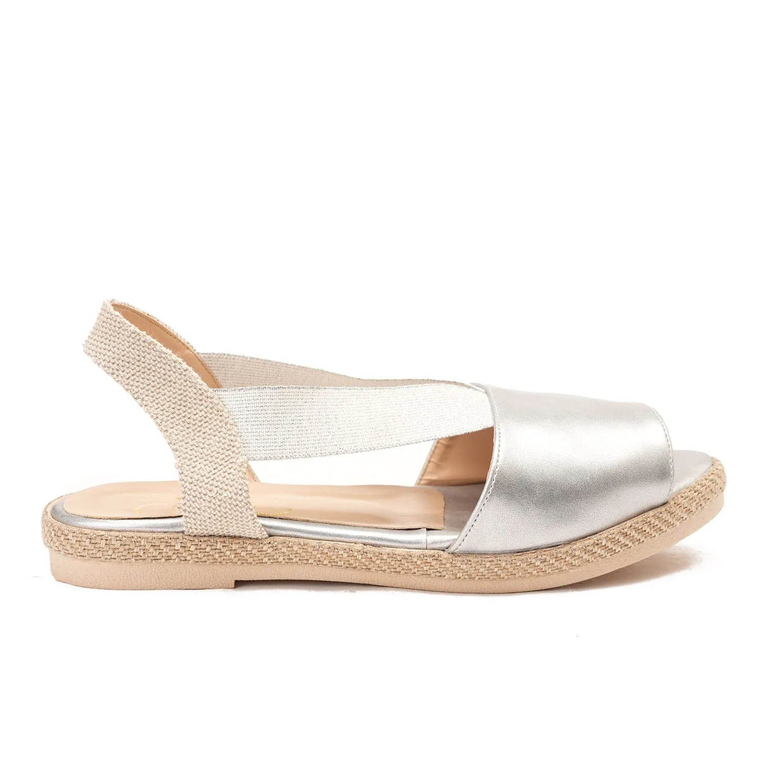 sandal with elegant design - silver