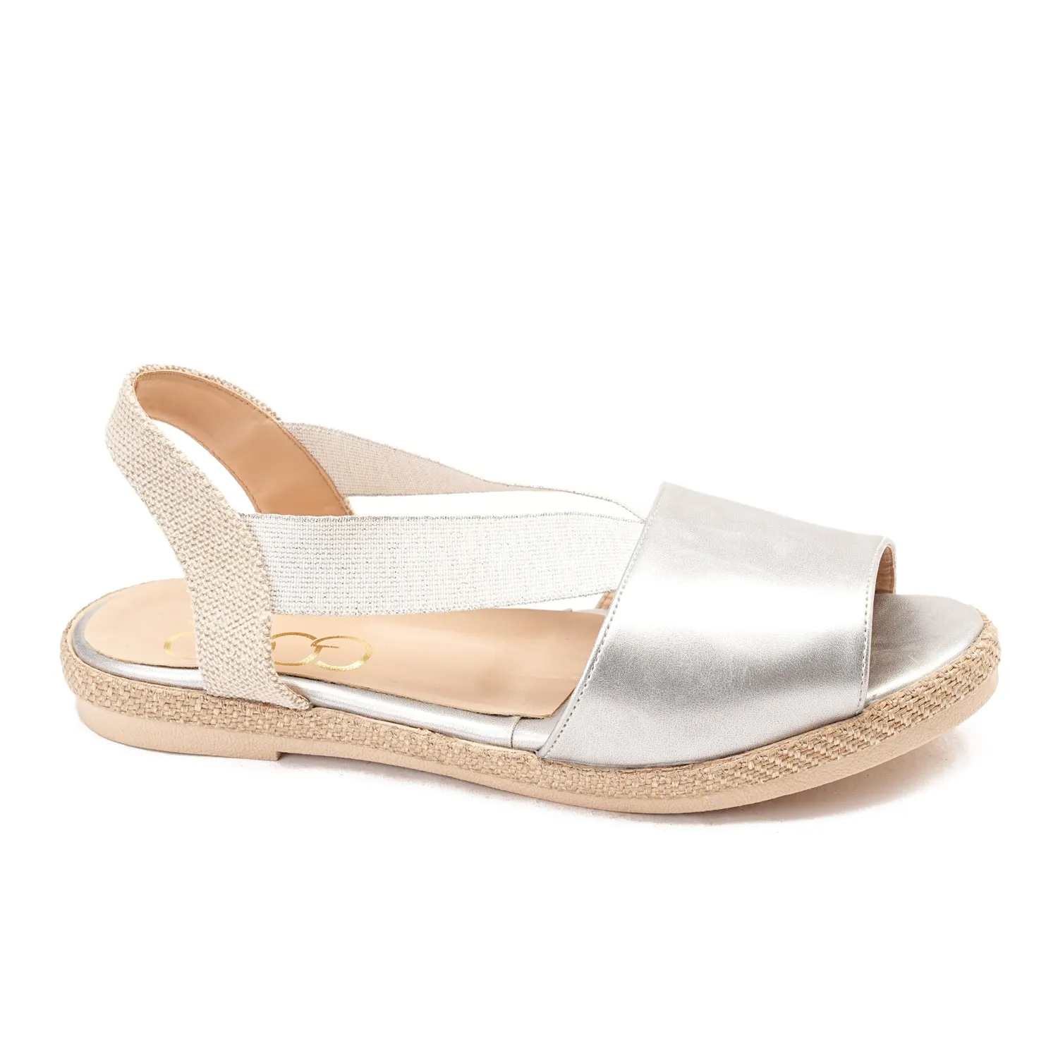 sandal with elegant design - silver