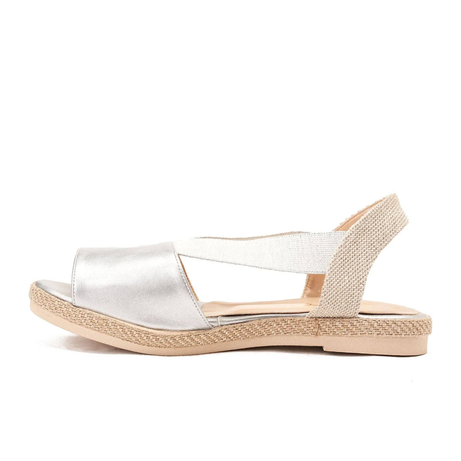 sandal with elegant design - silver