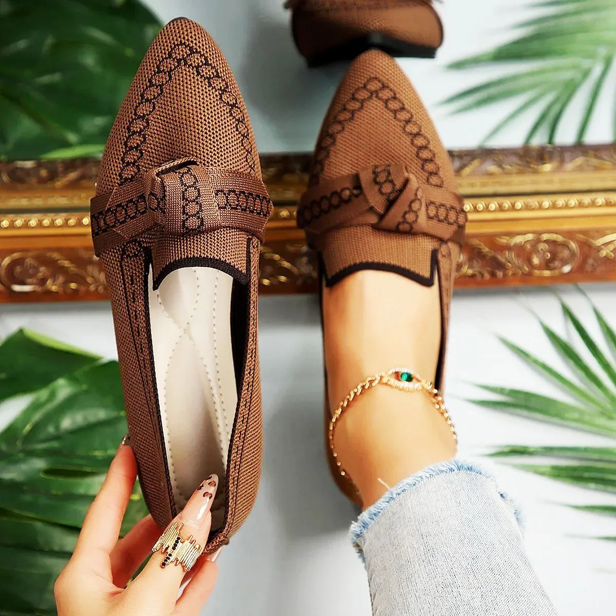 Satin Bow Loafers
