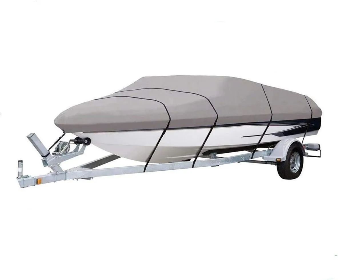 SBU Grey Boat Cover Compatible for GLASTRON SSV 170 1993 1994 1995 1996,Travel Storage Mooring