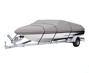 SBU Grey Boat Cover Compatible for GLASTRON SSV 170 1993 1994 1995 1996,Travel Storage Mooring