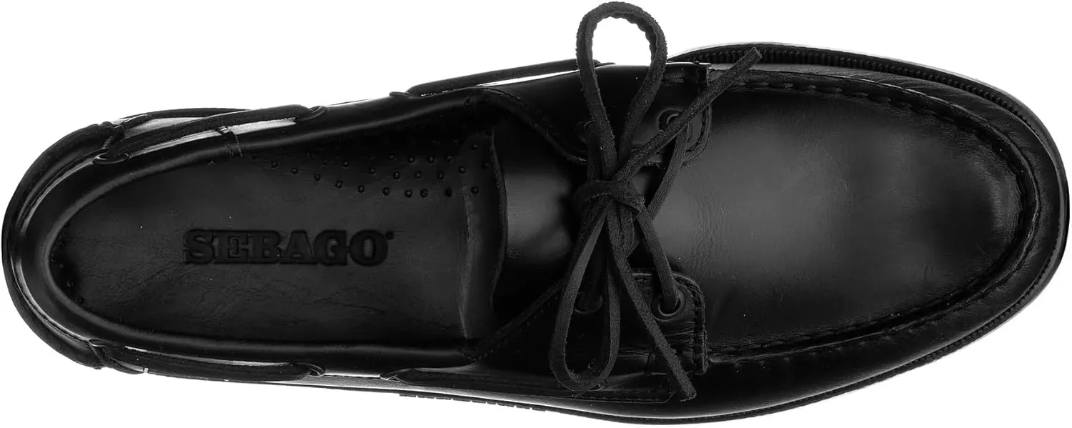 Sebago Endeavor Waterproof Boat Shoes - Leather Moccasins for Men Featuring Leather Sock Lining, 360-Degree Lacing, and Non-Marking, Slip-Resistant Outsoles