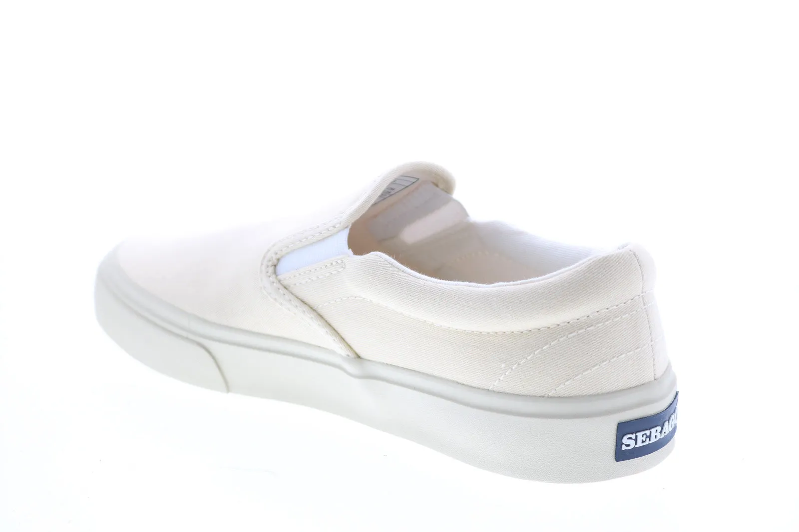 Sebago Jack 71113XW Mens Beige Canvas Slip On Lifestyle Sneakers Shoes