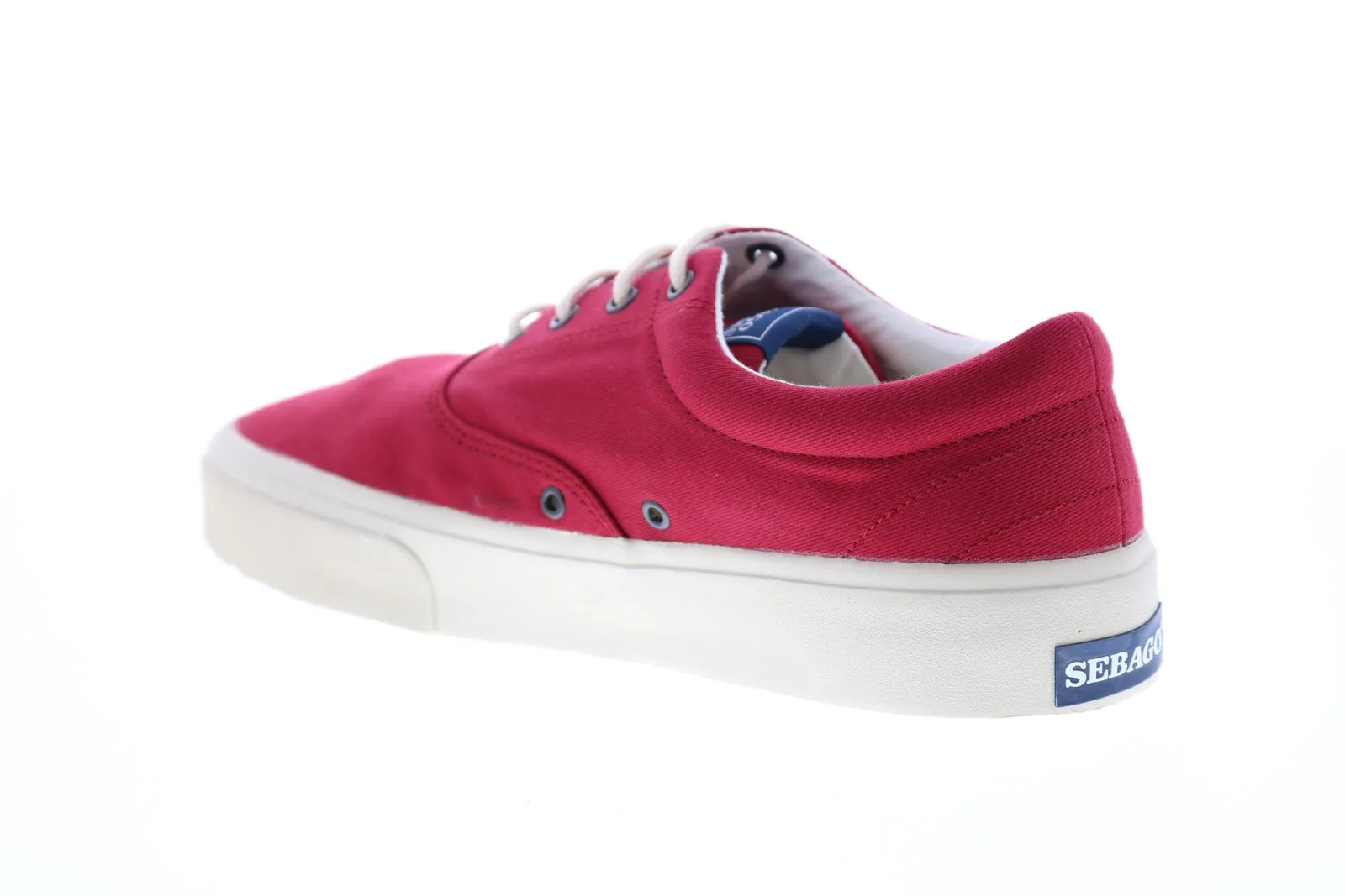 Sebago John Docksides 7001430 Mens Red Lace Up Lifestyle Sneakers Shoes
