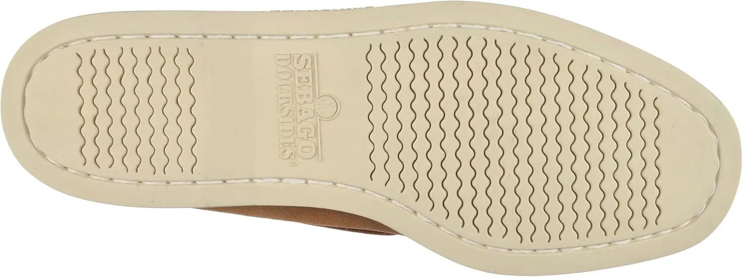 Sebago Portland Roughout Boat Shoes - Handsewn Roughout Leather Moccasins with Leather Sock Lining and Non-Marking, Non-Slip Siped Rubber Outsoles