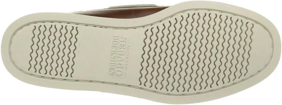 Sebago Portland Waxed Boat Shoes - Handsewn Waxed Leather Moccasins with Leather Sock Lining and Non-Marking, Slip-Resistant Rubber Outsoles