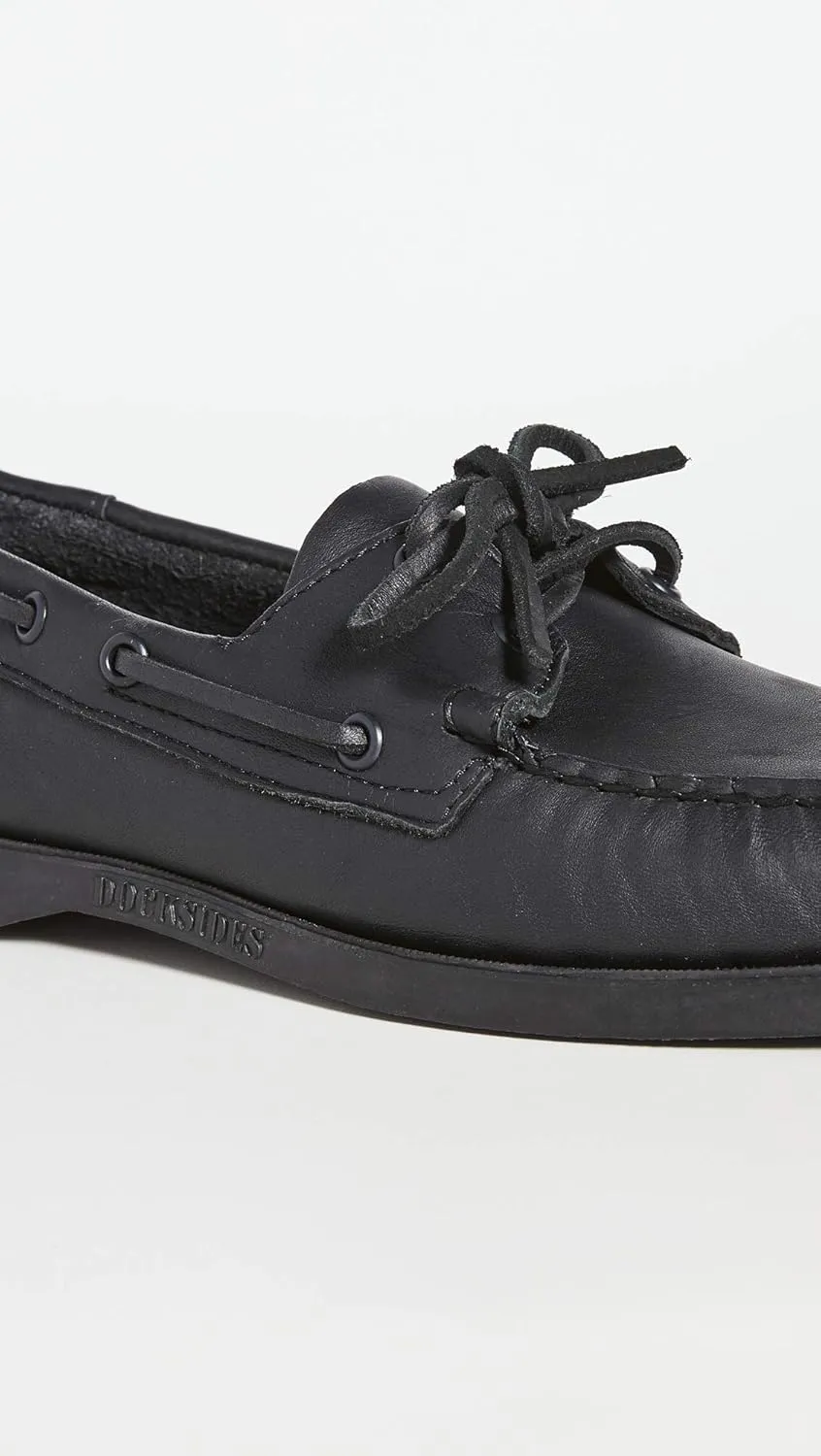 Sebago Portland Waxed Boat Shoes - Handsewn Waxed Leather Moccasins with Leather Sock Lining and Non-Marking, Slip-Resistant Rubber Outsoles
