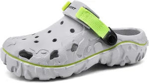 SECHRITE Men's Clogs Athletic Fashion Clogs and Mules with Adjustable Back Strap Slip-on Outdoor Water Beach Shoes Sandals Lightweight Comfortable Breathable - River Edge