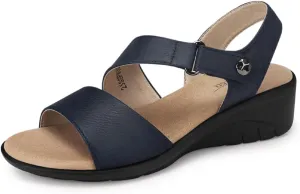 SHIBEVER Women's Low Wedge Heel Sandals Dressy Summer Ankle Strap Sandals Open Toe Comfortable Causal Platform Shoes