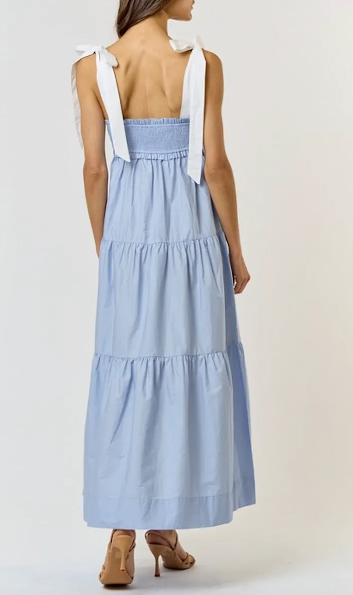 Shoulder Tie Maxi Dress