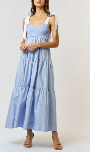 Shoulder Tie Maxi Dress
