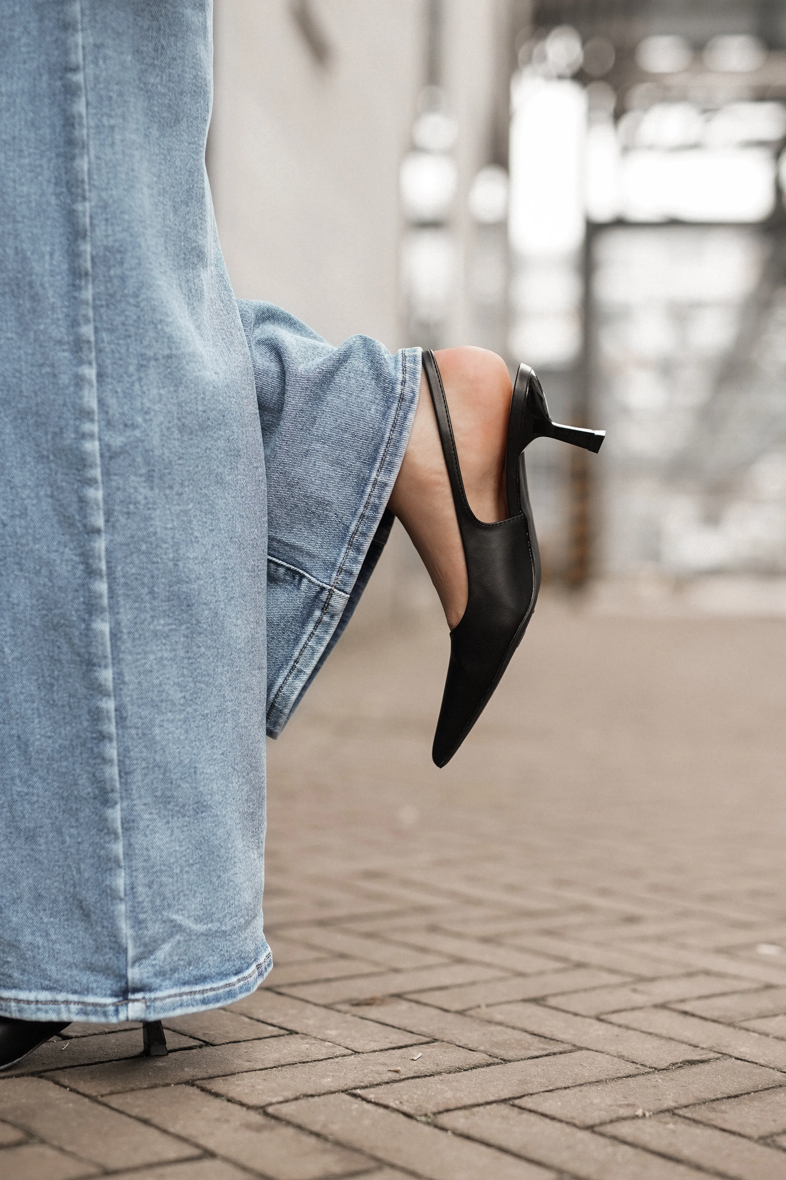 Slingback pumps zwart - Vivi