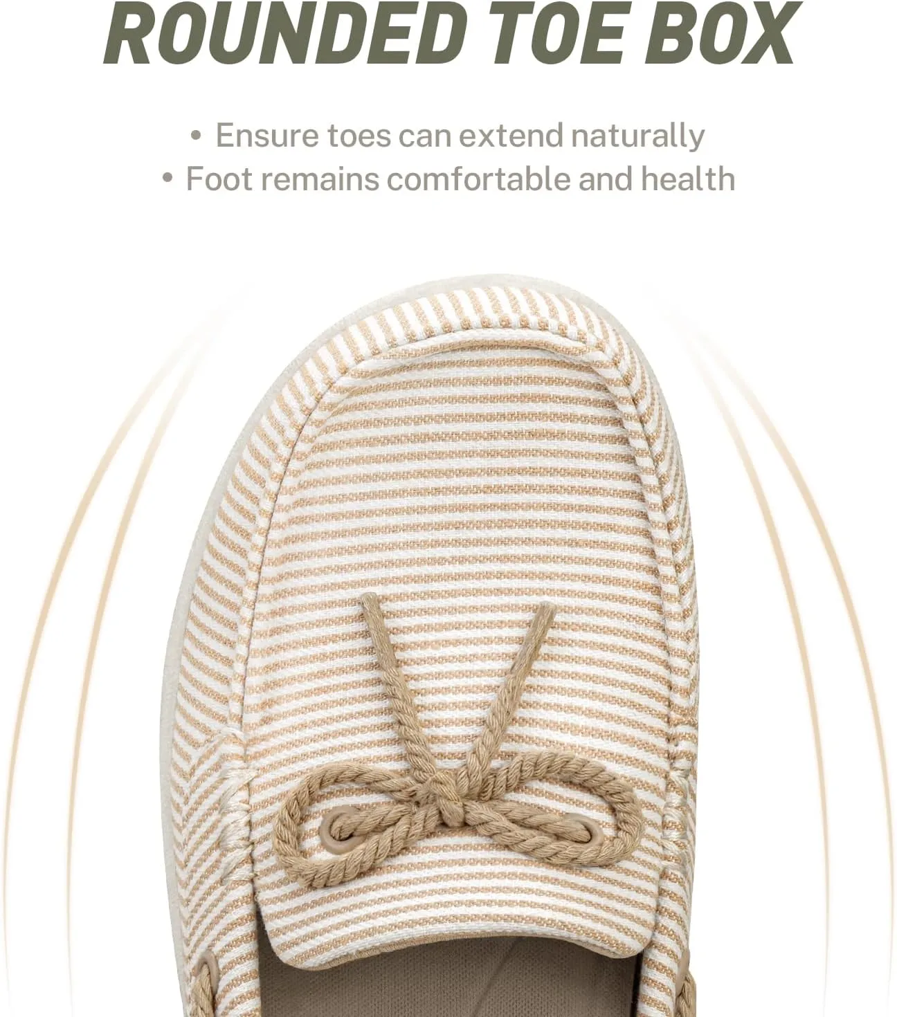 Slip On Shoes Women - Casual Comfortable Boat Shoes for Women with Arch Support - Orthopedic Canvas Loafers Shoes for Plantar Fasciitis & Daily Walking