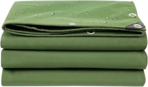 Small Multipurpose Cover, Canvas Tarps Heavy Duty Camping Tent Tarp Hammock Canopy Ground Sheet Rain Fly(1.2x1.5m)