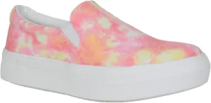Soda Flat Women Shoes Slip On Loafers Casual Sneakers Memory Foam Insoles Hidden Platform/Flatform Round Toe Hike-G DYE Pink 10
