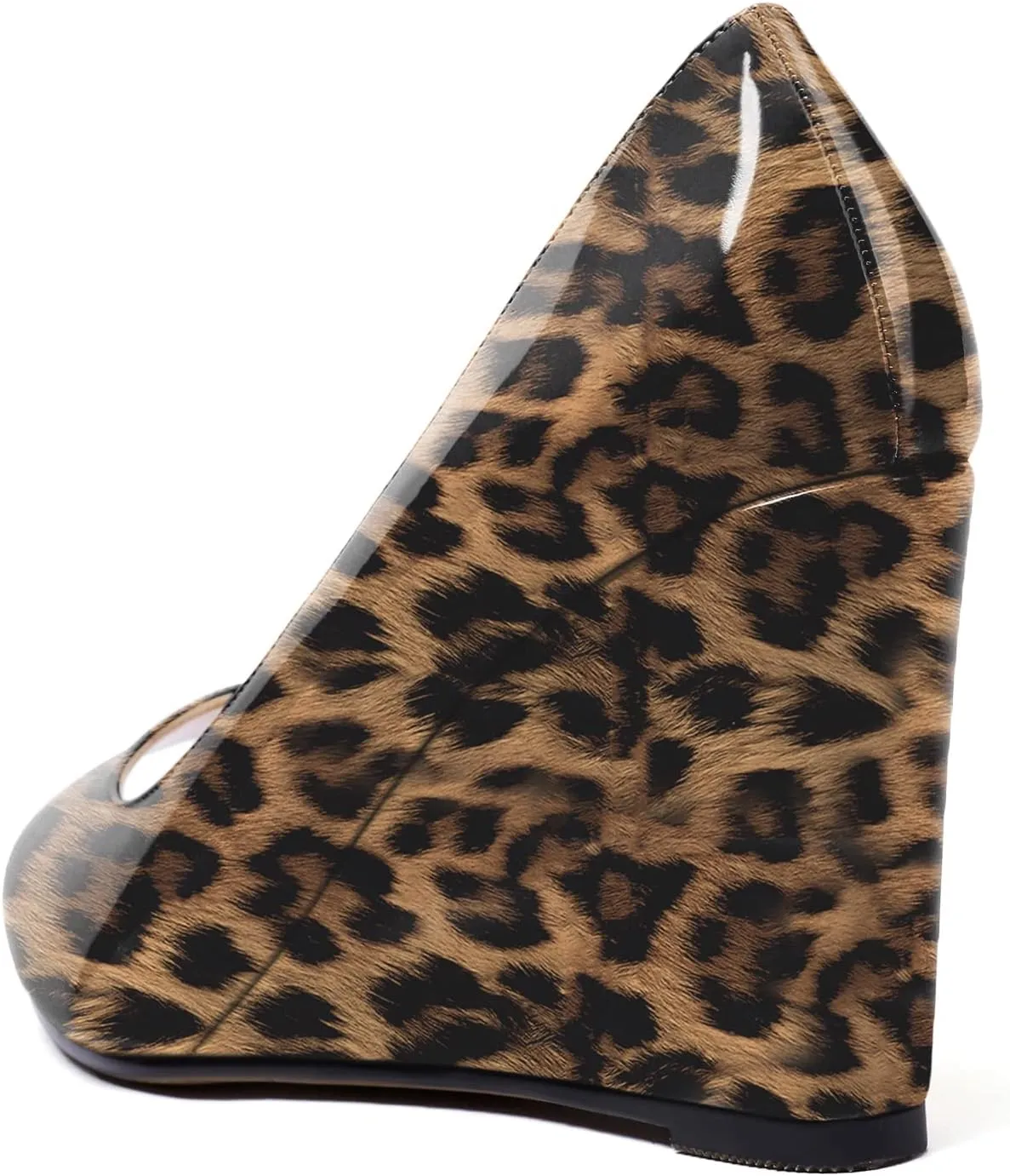 Soireelady Women Wedge Heel Pumps Peep Toe Wedges Slip On Wedge Heels Classic Wedge Heeled Shoes